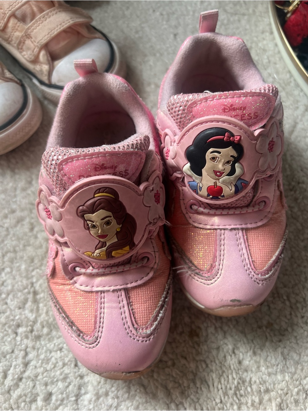 Disney Pink Princess Girls' Light-Up Sneakers